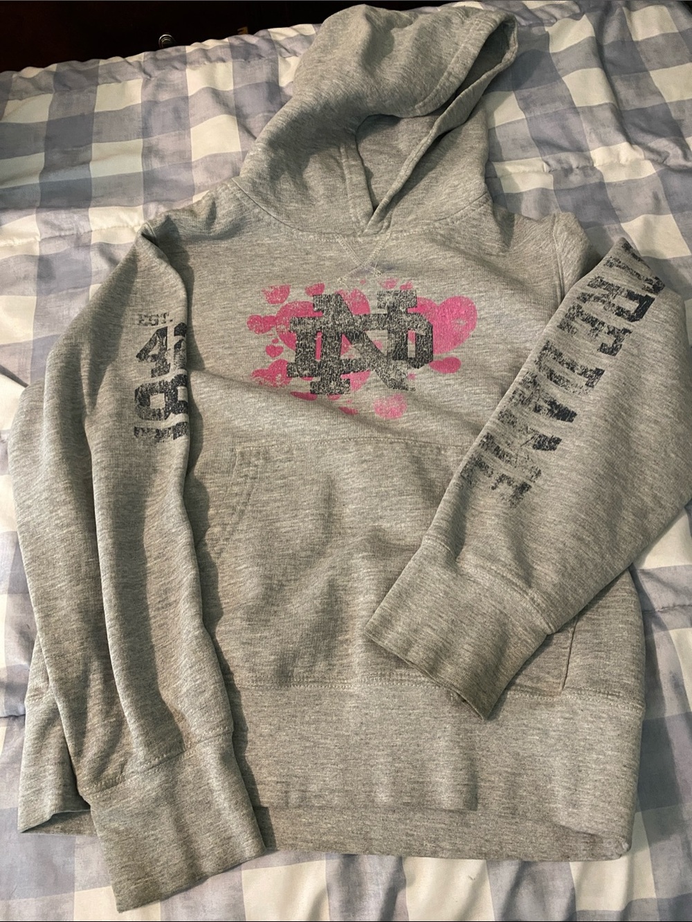 adidas Men's Gray Hoodie with Pink Graphic